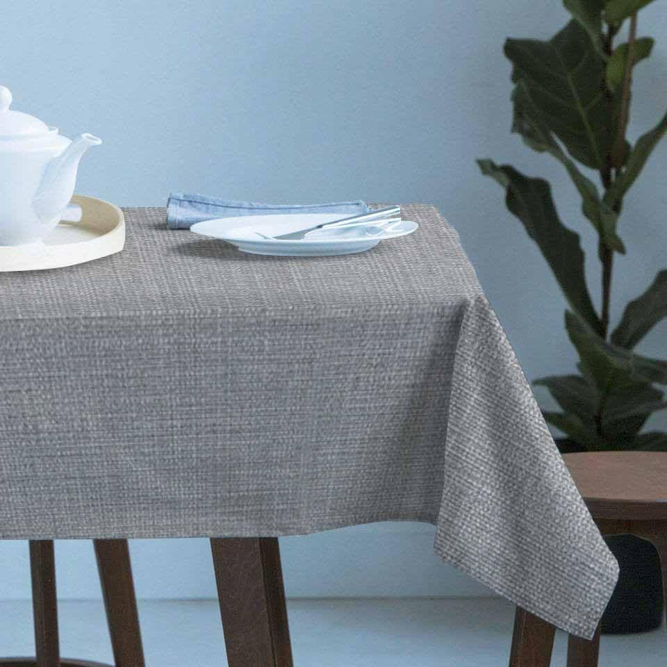 Grey Burlap Texture Tablecloth Rectangle Table Cloth 60x120