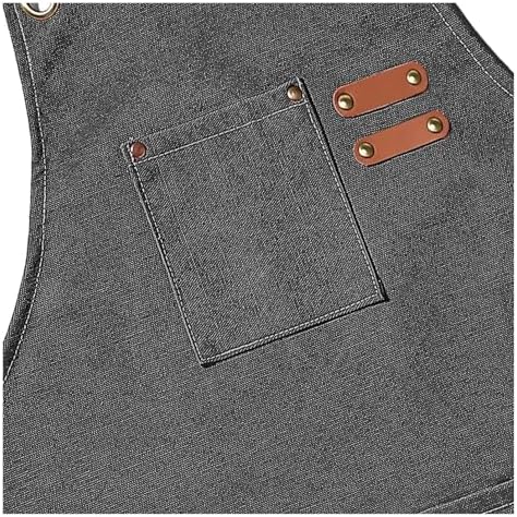 Canvas Chef Apron for Kitchen Cooking with Adjustable Straps