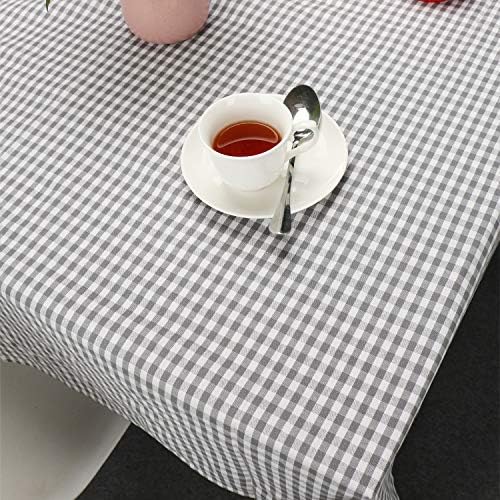 Tablecloths, Rectangle Vintage Table Covers Pure Cotton Gingham