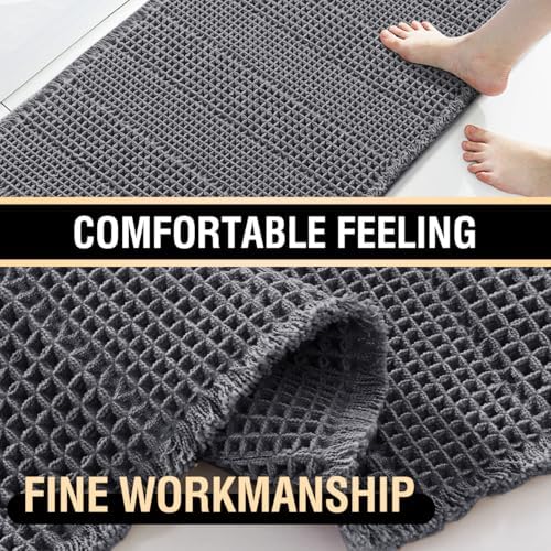 H.VERSAILTEX Waffle Bath Mat Super Absorbent Non Slip Bath Rugs for