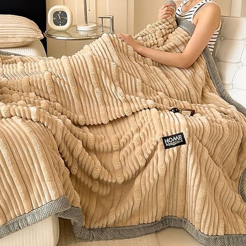 Faux Fur Rabbit Fur Throw Blanket,Luxury Fuzzy Throw Blanke,Cozy Plush