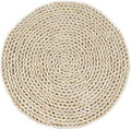 Round Woven Placemat Natural Corn Husk Placemat Handmade Straw Braided