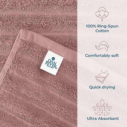 DAN RIVER Ribbed Extra Large Bath Sheets Pack of 2, 35 x 70 Inches