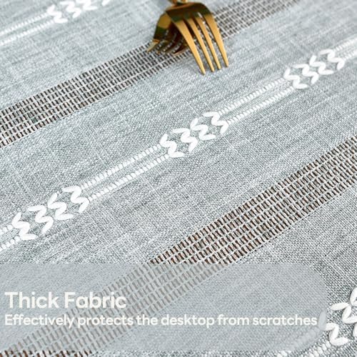 Heavy Duty Cotton Table Cloth for Square Table Gray Farmhouse Vintage