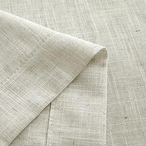 Mrs.Naturall 72 Inch Extra Wide Linen Curtains for Living Room, Back