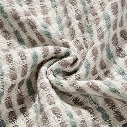 ESCA Cream Beige Knitted Throw Blanket Lightweight Blanket Throw for
