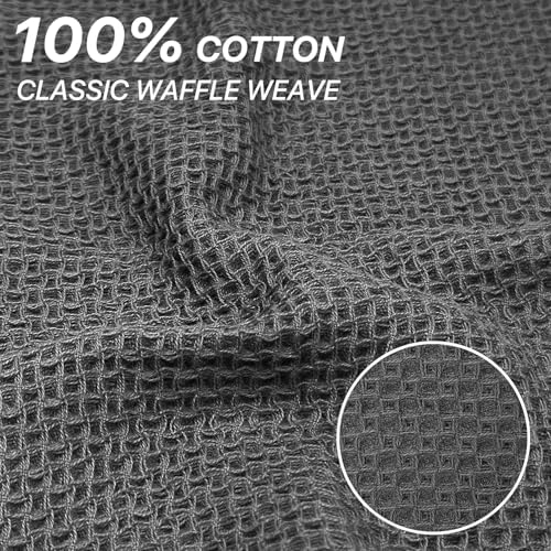 100% Cotton Waffle Weave Kitchen Towels, 4 Pack Dish Cloths for