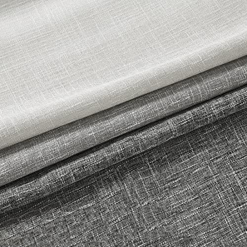 Central Park Ombre Semi Sheer Curtain, Cream White to Grey, 40" Wx84