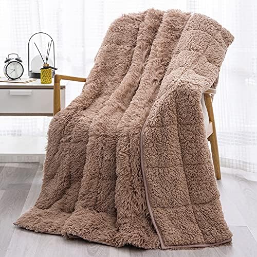 Wemore Weighted Blanket for Adult 60"x80" 15lbs Soft Long Plush Queen