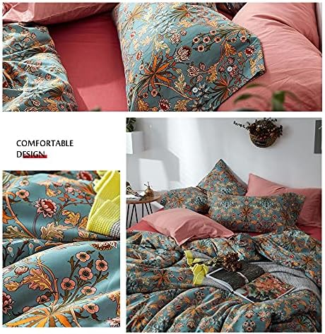 mixinni Soft Cotton Vintage Floral Pattern 2 Piece King Size Pillow