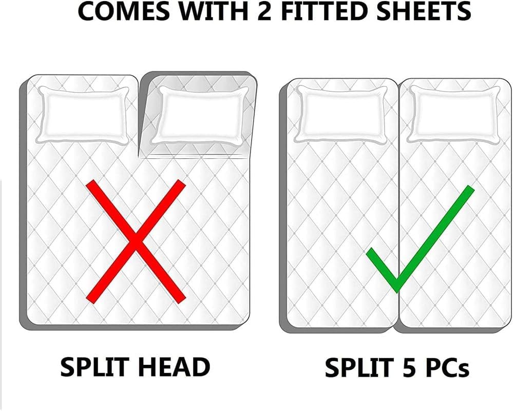 Rajlinen Split King Sheet Set for Adjustable Bed, 100% Egyptian