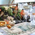 Placemats Set of 8, Vintage Thanksgiving Autumn Pumpkin Washable Table