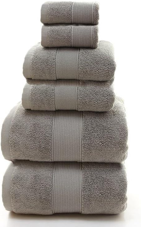 6 Piece Cotton Thick Hotel Towel Set Soft Absorbent Bathroom Bath Kit