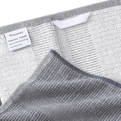 Homaxy 380 GSM Cotton Premium Kitchen Towels 12 Pack, 18"x 28", Mix