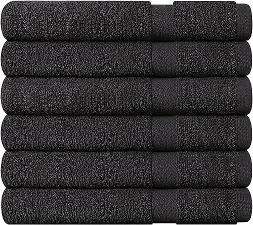 Towel and Linen Mart 100% Cotton Grey 12 Pack Medium Bath Towel Set