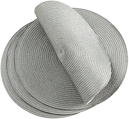 Round Placemats, Crossweave Heat Resistant Classic Woven Round Place