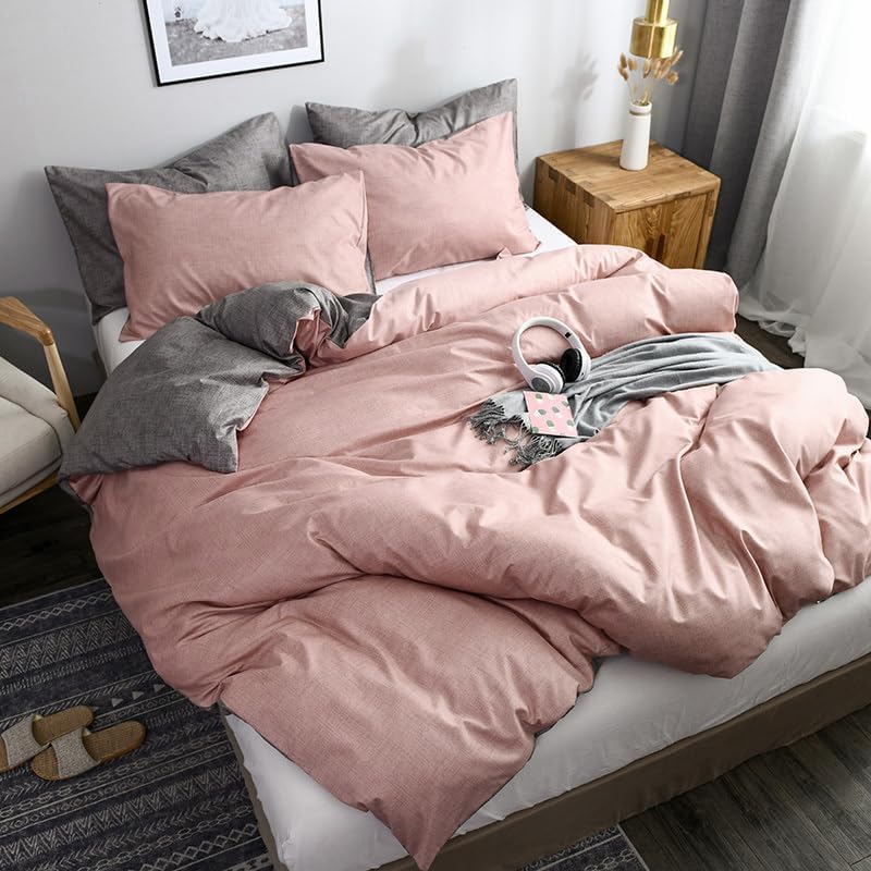 Textured Solid Duvet Cover Set,Microfiber Bedding, Soft Comforter