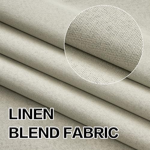 DONREN 100% Blackout Curtains 84 Inches Long Thermal Insulated, Soft