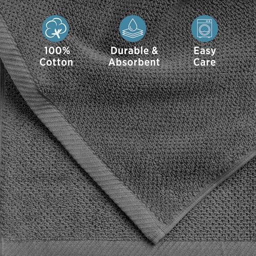 Welhome Franklin 100% Cotton Popcorn Textured Towel Set - 4 Pack Bath
