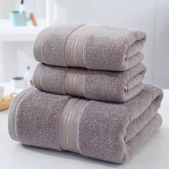 3pcs/Set Super Soft Absorbent 70x140cm Cotton Bath Towel Set Face Hand