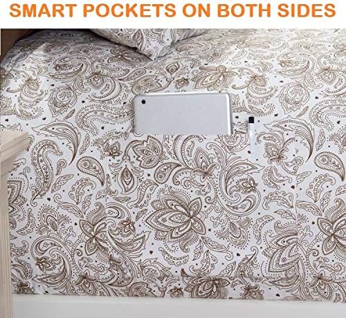 Elegant Comfort Luxury Soft Bed Sheets Paisley Pattern - 1500 Premium