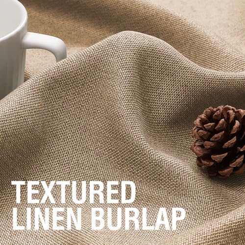 H.VERSAILTEX Linen Blackout Curtains 108 Inches Long for