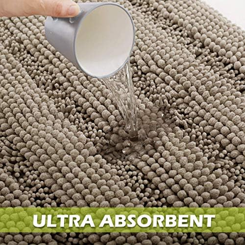 KGORGE Large Bathroom Rugs - Soft Bath Mat Water Absorbent Non-Slip
