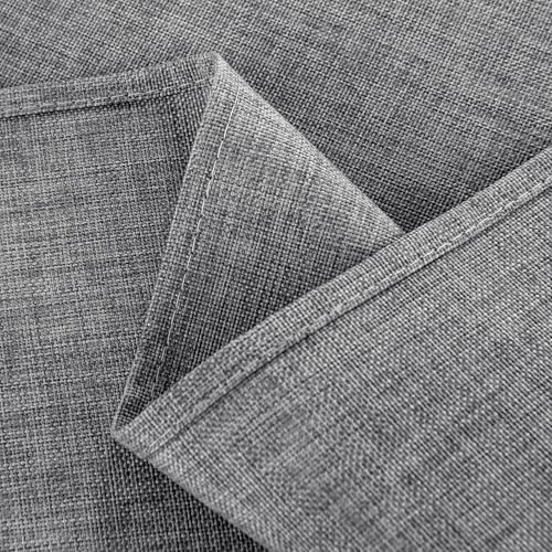 Hiasan Faux Linen Square Tablecloth 70 x 70 Inch for Dining Room, Grey