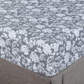 Feather & Stitch 1 Piece Fitted Sheet King Size, 100% Cotton Damask