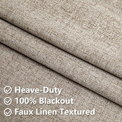 Blackout Curtains for Living Room, 100% Blackout Curtains 72 Inch