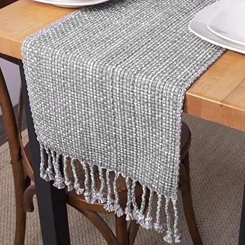 100% Cotton Table Runner for Dining Room Tables Rectangle Two Tone