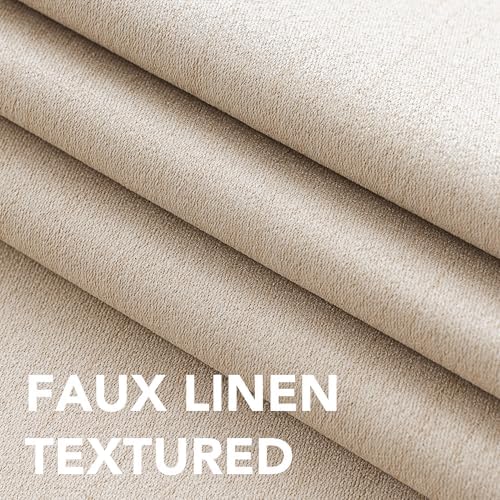 H.VERSAILTEX Upgraded 100% Blackout Curtains 63 Inches Long Back Tab