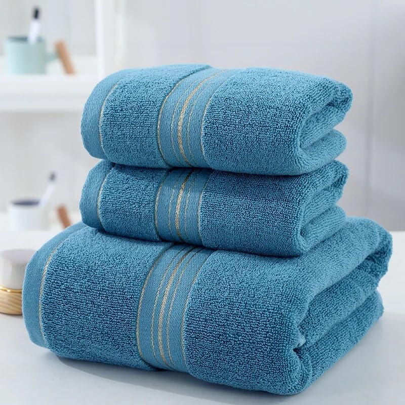 3pcs/Set Super Soft Absorbent 70x140cm Cotton Bath Towel Set Face Hand