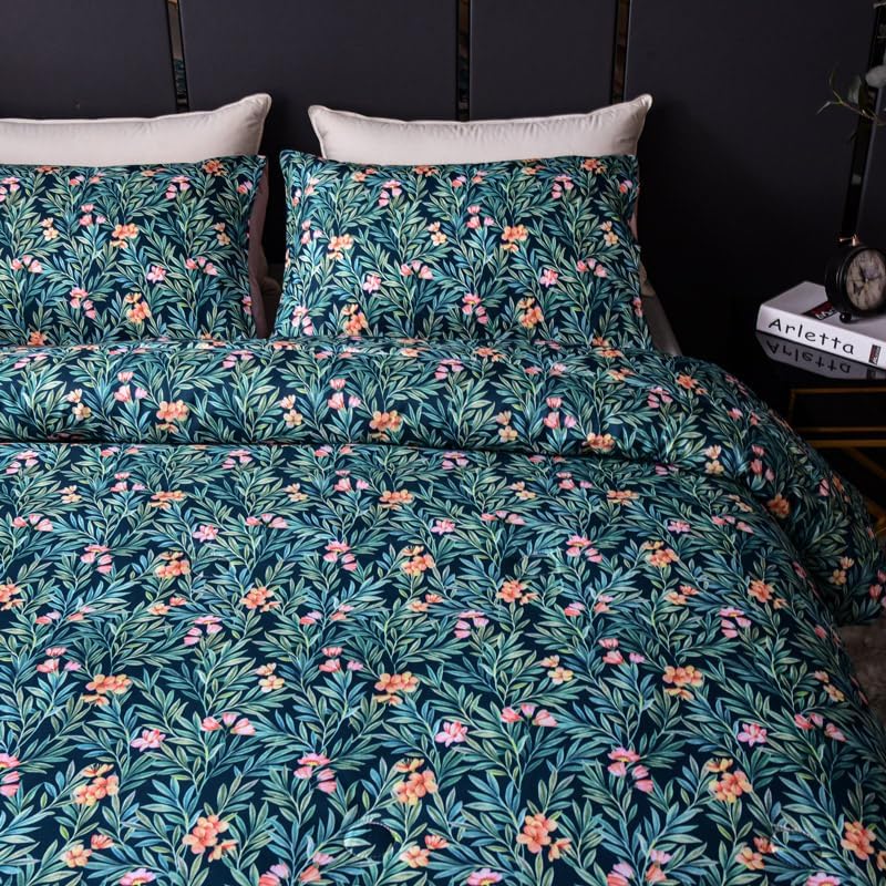 Cupocupa Duvet Cover Queen Size Set Boho Floral Pattern Duvet Cover