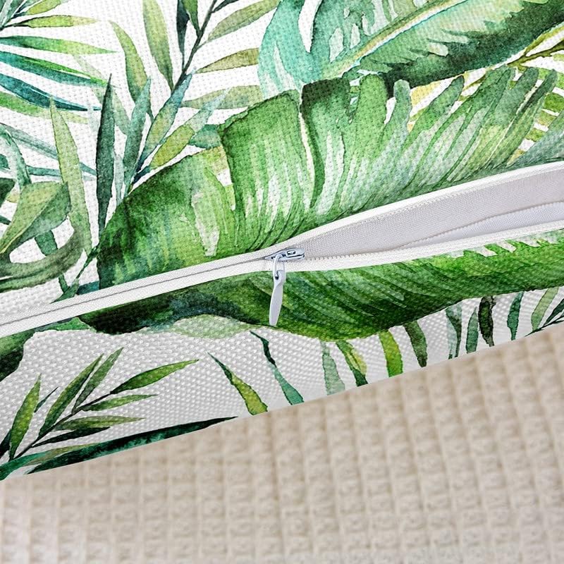 Feelyou Tropical Leaves Throw Pillow Covers Kids Soft Decorative 22" x