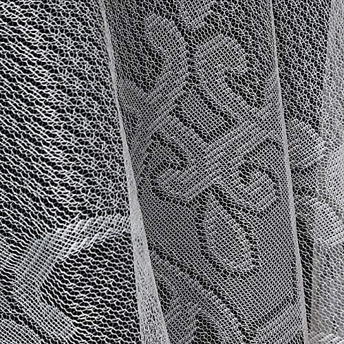 BalsaCircle 90-Inch Ivory Premium Lace Round Tablecloth Table Linens