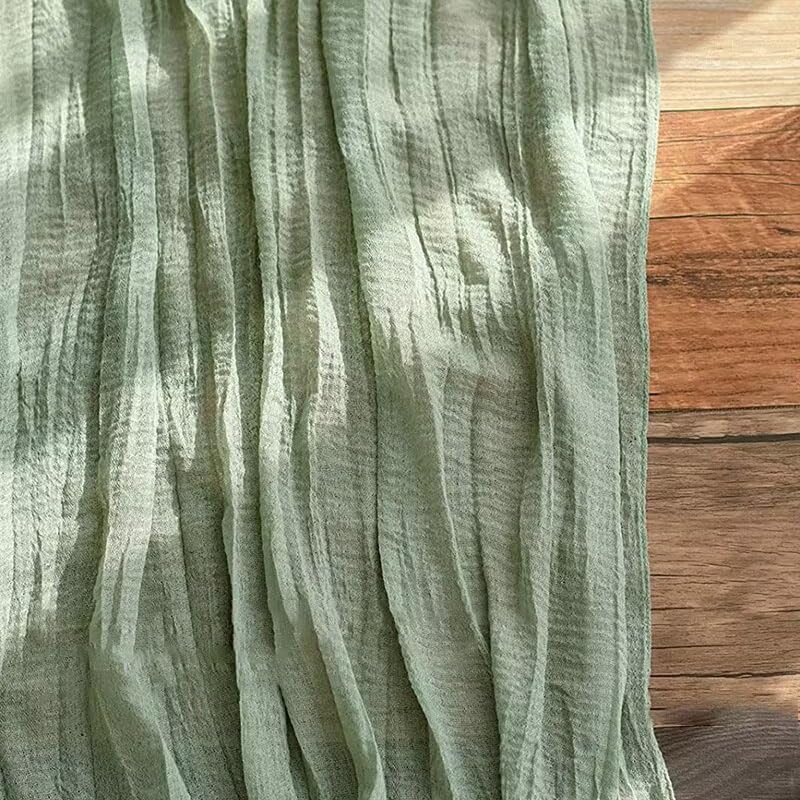 Light Gray Cheesecloth Table Runner Easter Spring Boho Rustic 10ft